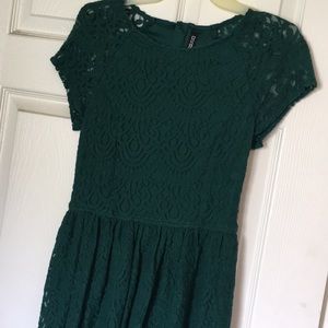 dark green dress